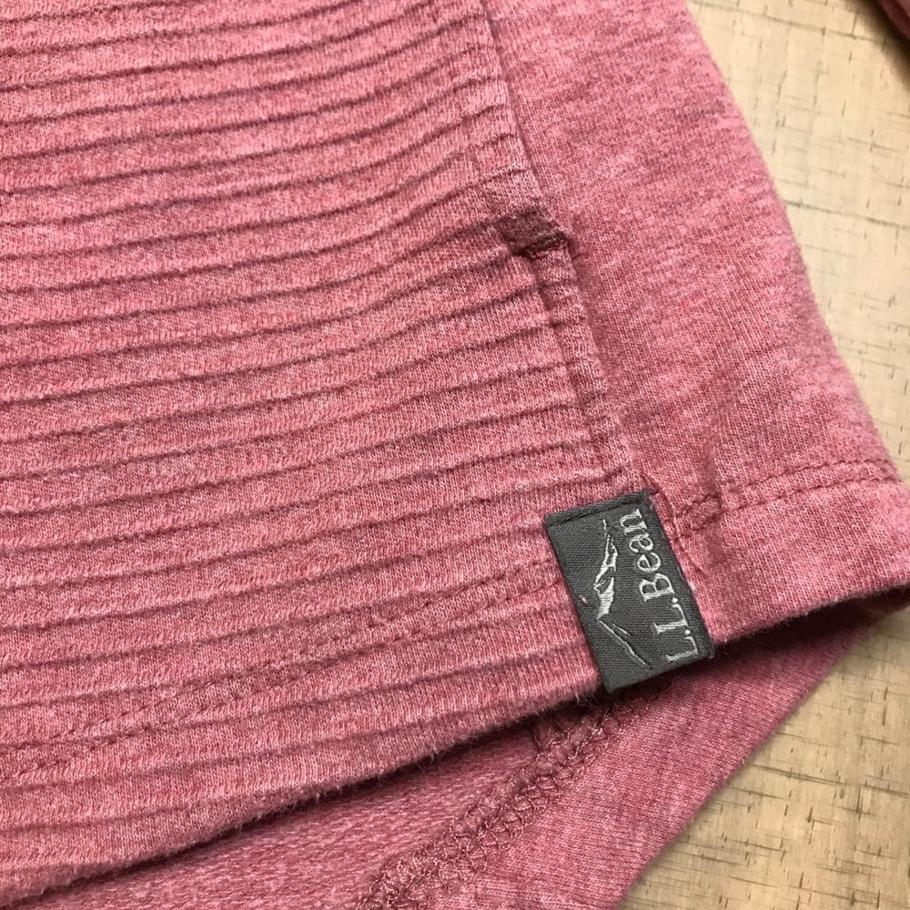 L.L. Bean Sweatshirt Womens Size PS Petite Small Pink Pullover Funnel Neck Cozy - Picture 6 of 10